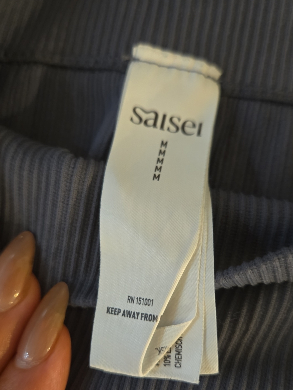Saisei Ribbed Capri Leggings Seamless Charcoal Gray Size M Active Yoga - Picture 6 of 6